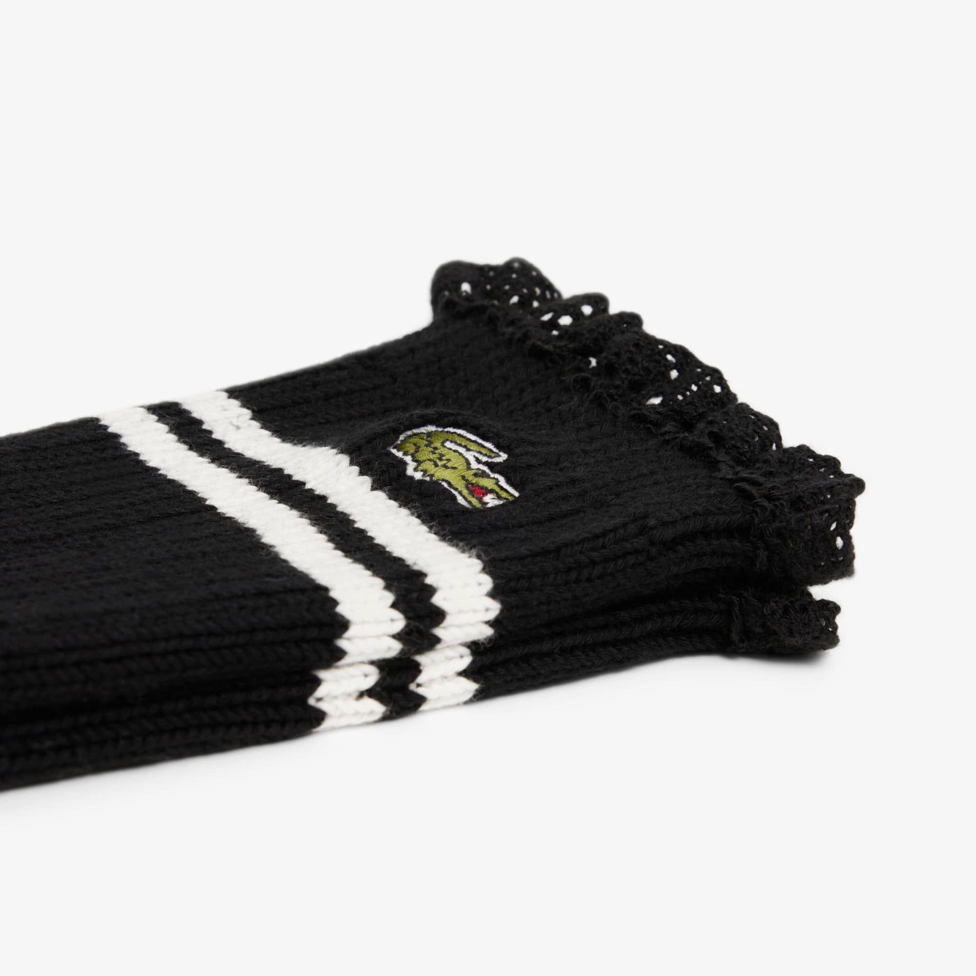 Thumbnail - Lacoste Gerippte Socken mit Spitzenabschluss - Schwarz Size 35/38