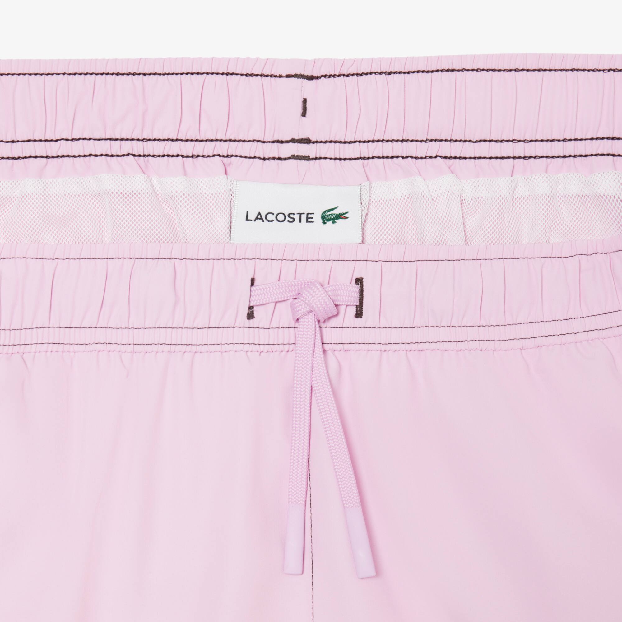 Thumbnail - Lacoste Halblange Badehose mit Tennis-Print - Rosa Size L