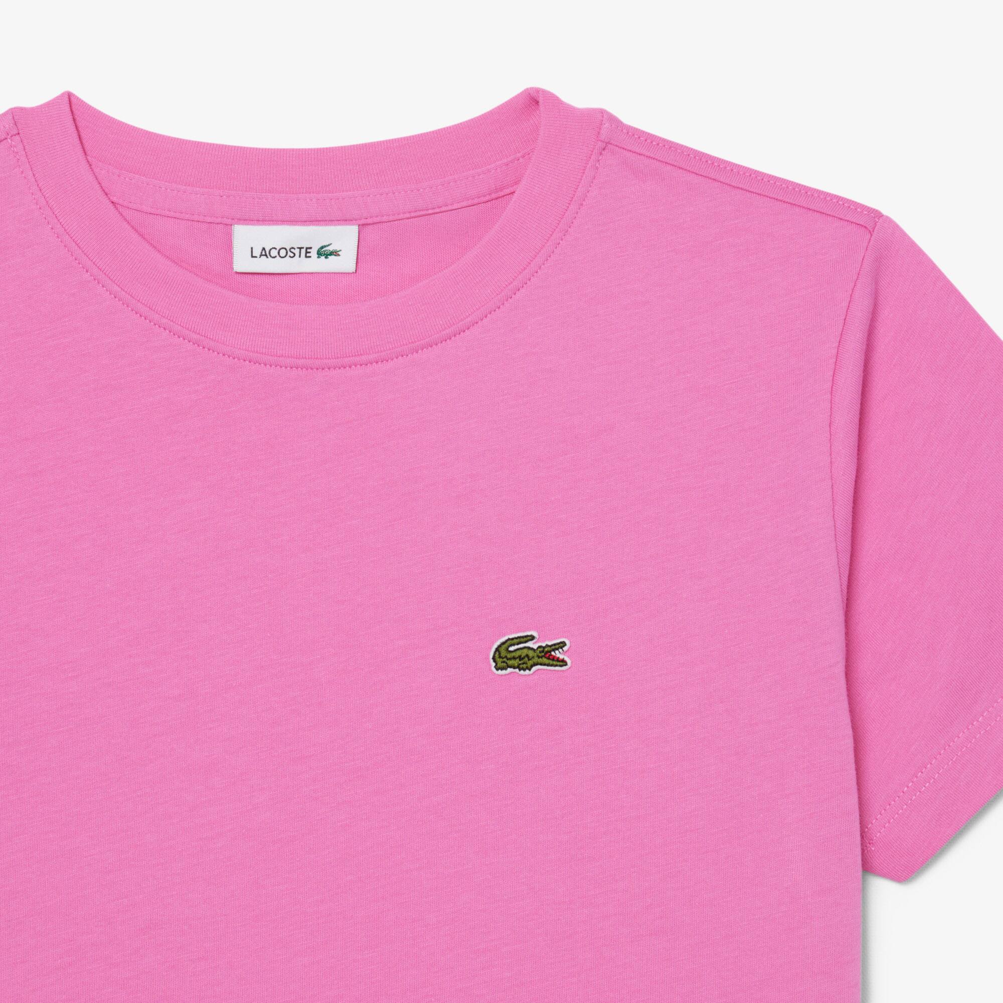Thumbnail - Lacoste Unisex T-Shirt aus Baumwolle - Rose Size 9 - 10A