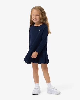 Kleid aus Fleece mit langen &Auml;rmeln