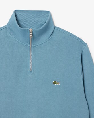 Sweatshirt aus Interlock mit hohem Kragen und Reißverschluss