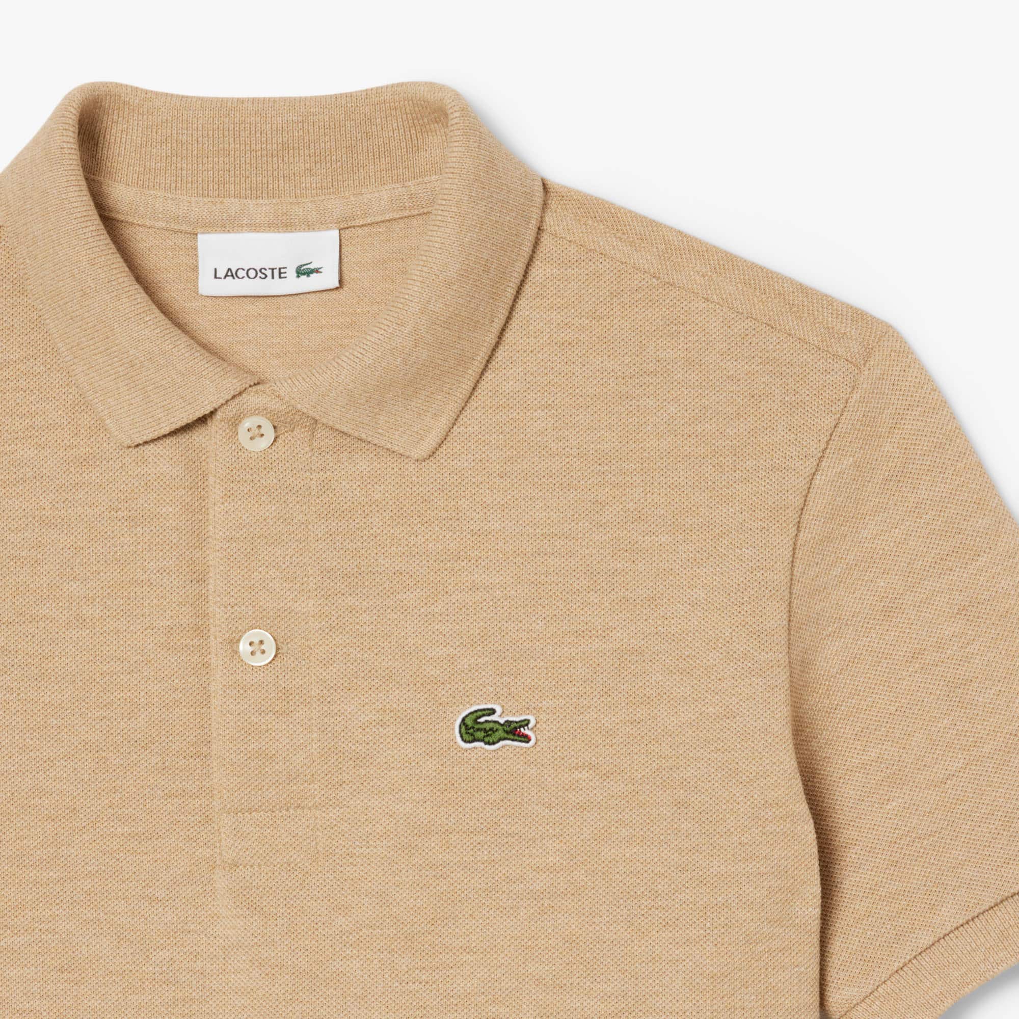 Thumbnail - Lacoste Polohemd aus Petit Piqué - Beige Size 12 - 16A