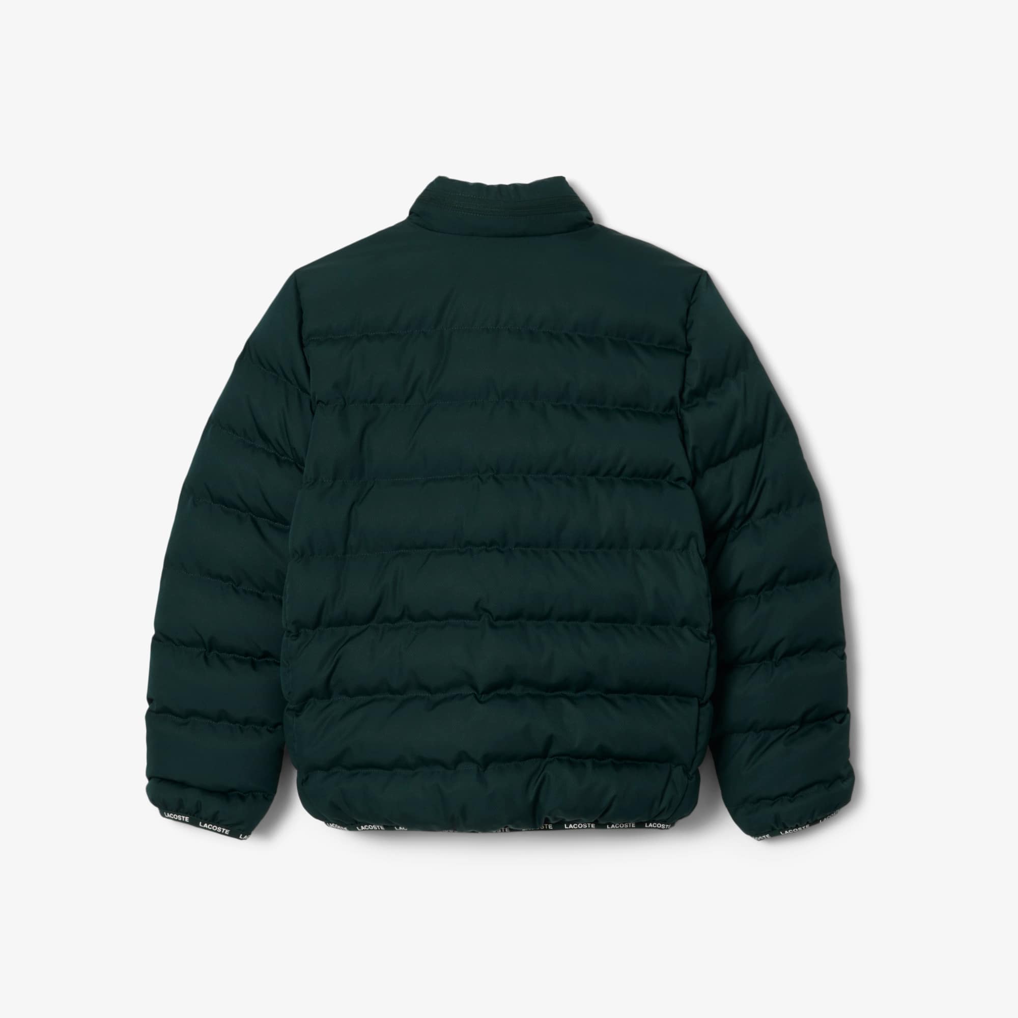 Thumbnail - Lacoste Puffer-Jacke aus Diamant-Taft mit Kapuze - Sinople Grün Size 9 - 10A