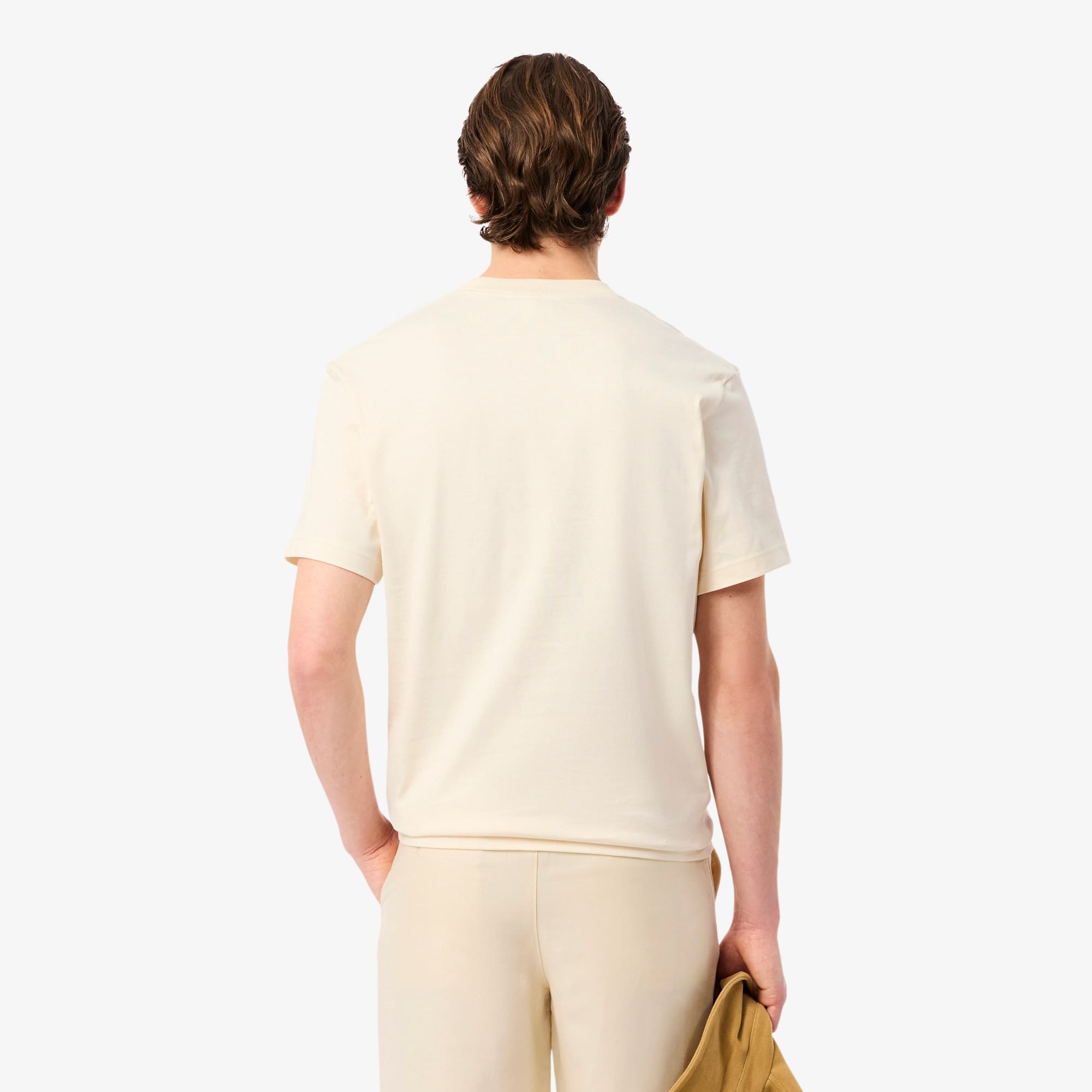 Thumbnail - Lacoste Ikonisches T-Shirt aus schwerem Jersey mit Stickerei - Creme Size M