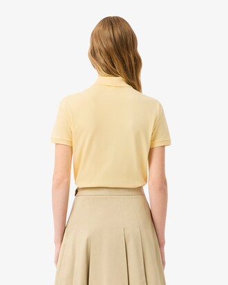 Slim Fit Damen LACOSTE Poloshirt aus Stretch-Baumwoll-Piqu&eacute;