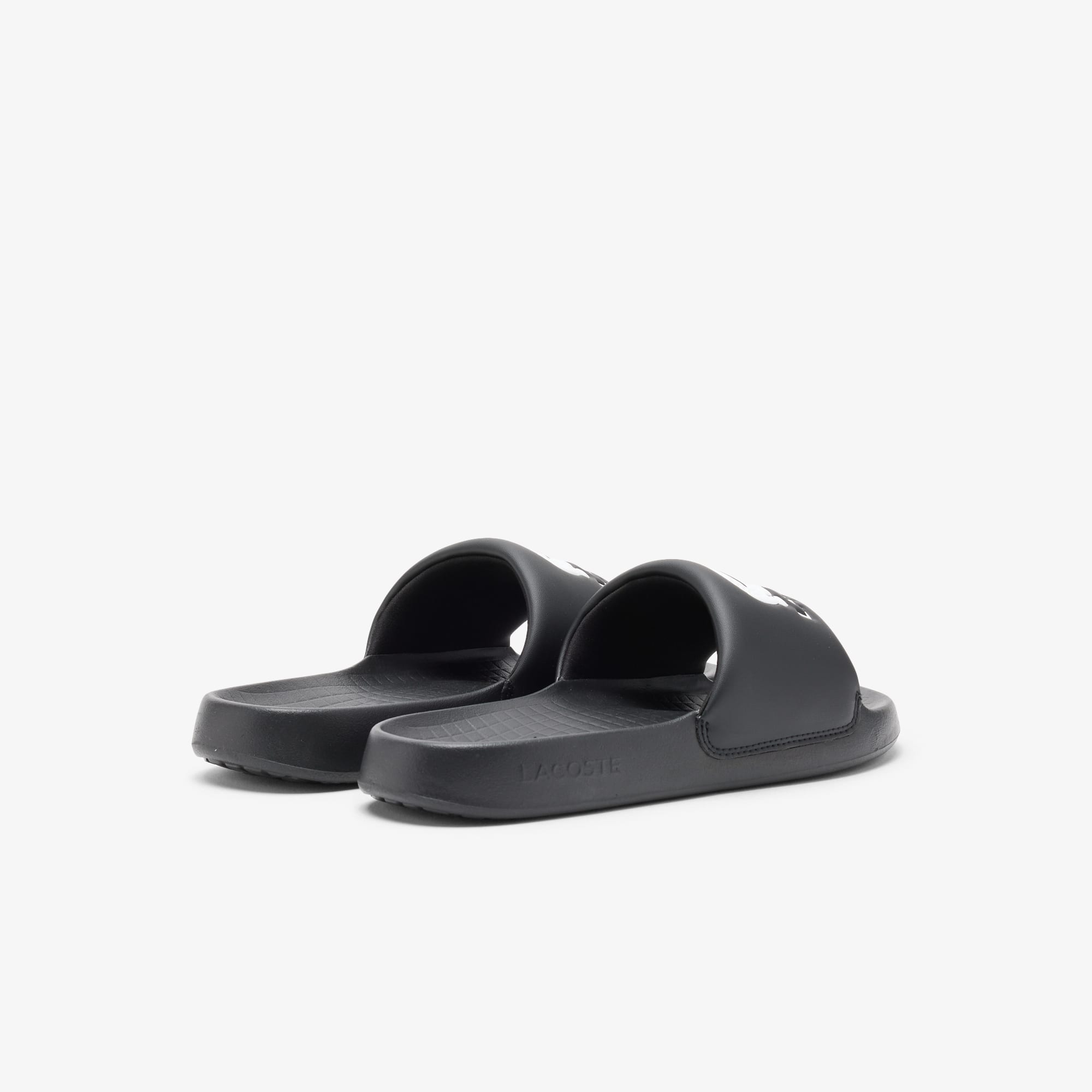 Thumbnail - Lacoste Herren-Schlappen Serve Slide 1.0 - BLACK WHITE Size 39.5