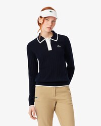 Dehnbarer Golf-Pullover mit Polokragen