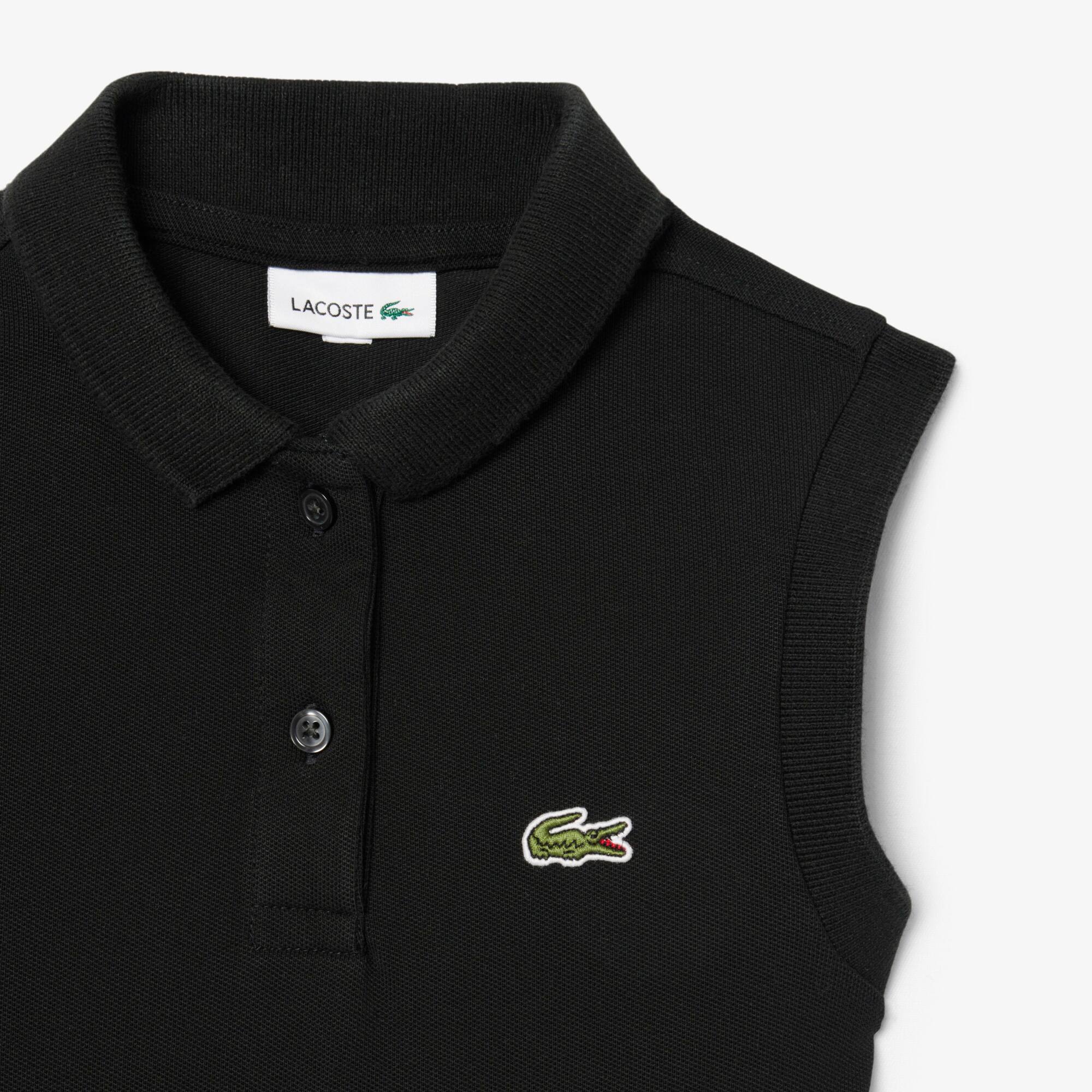 Thumbnail - Lacoste Ärmelloses Kleid aus Stretch-Piqué - Schwarz Size 9 - 10A