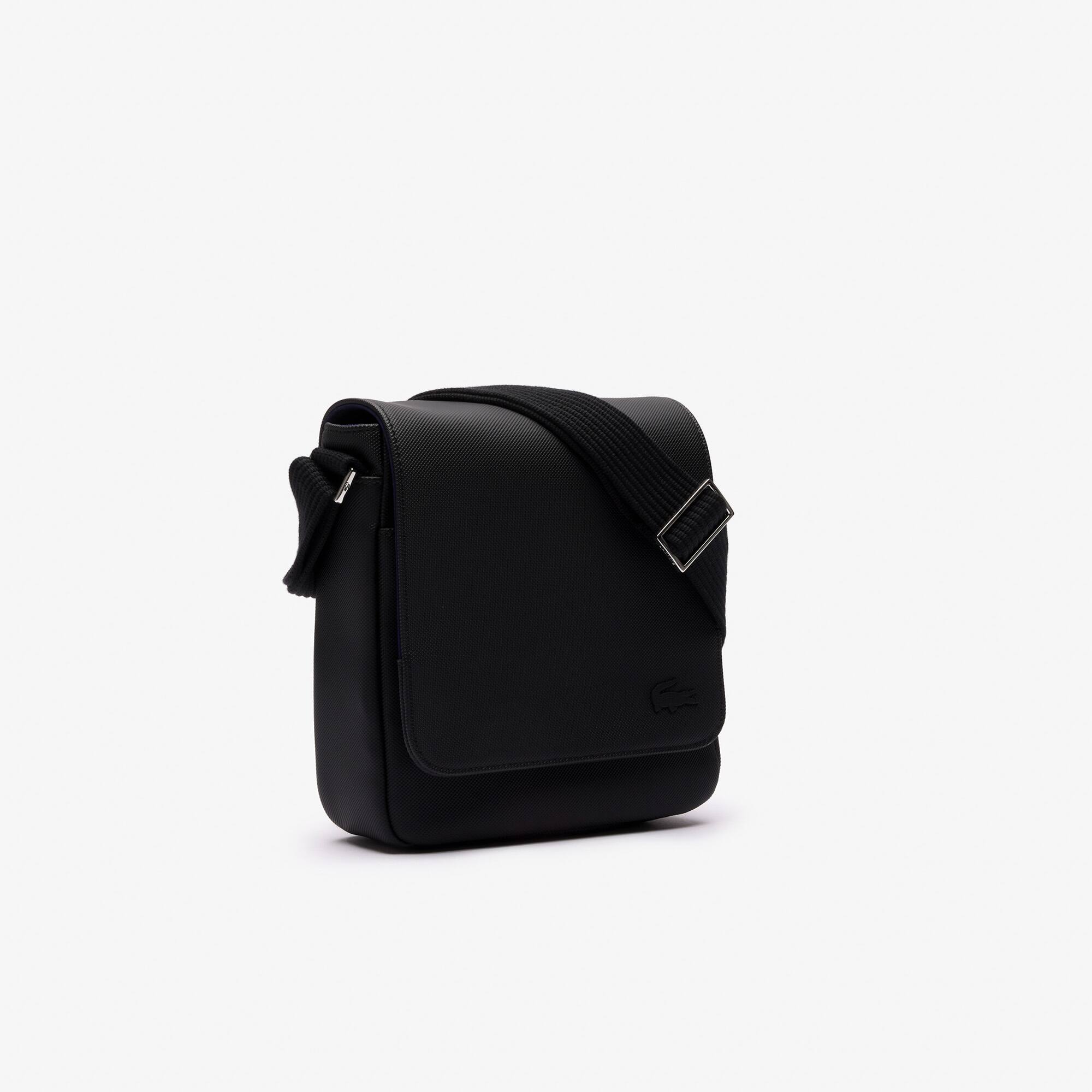 Thumbnail - Lacoste Klassische Herren-Schultertasche mit Klappverschluss - BLACK Size One Size