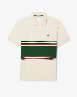 Classic Fit-Polohemd mit Streifen, hergestellt in Frankreich