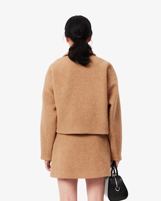 Kurze Oversized-Jacke aus reiner Wolle