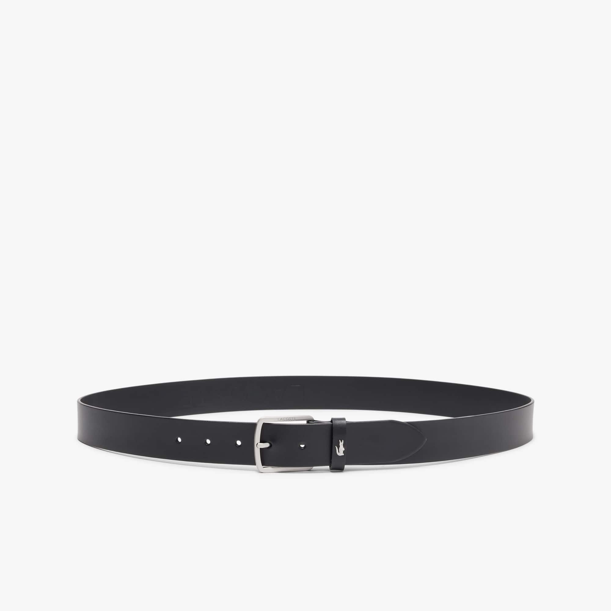 Thumbnail - Lacoste Gürtel aus glattem Leder - BLACK Size 90 cm