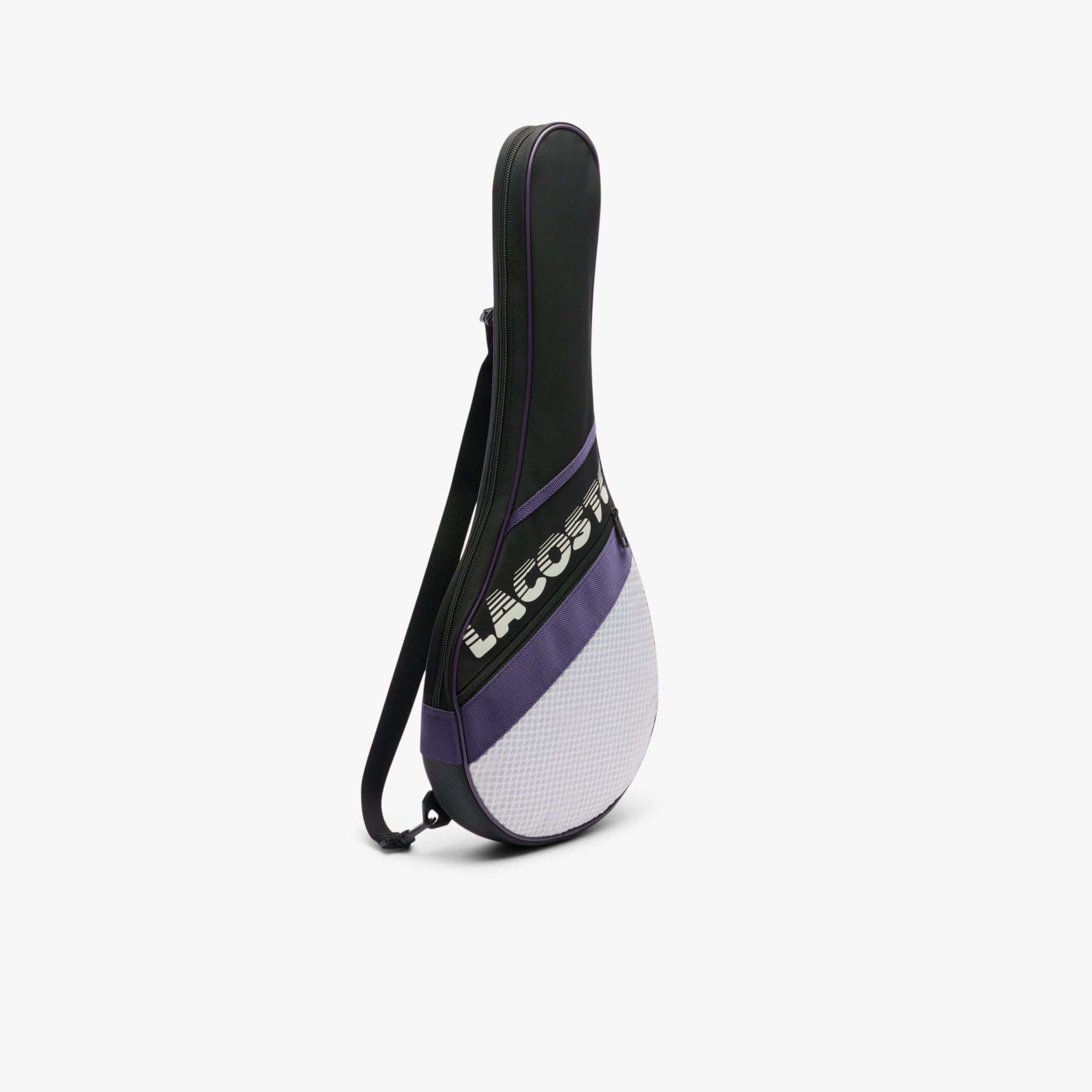 Thumbnail - Lacoste Tennisschläger-Schultertasche Brewen - NOIR FARINE VELOURS Size One Size
