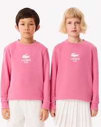 Sweatshirt aus Fleece mit Signatur-Print