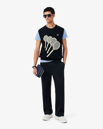 T-Shirt aus leichter Pima-Baumwolle mit V-Ausschnitt