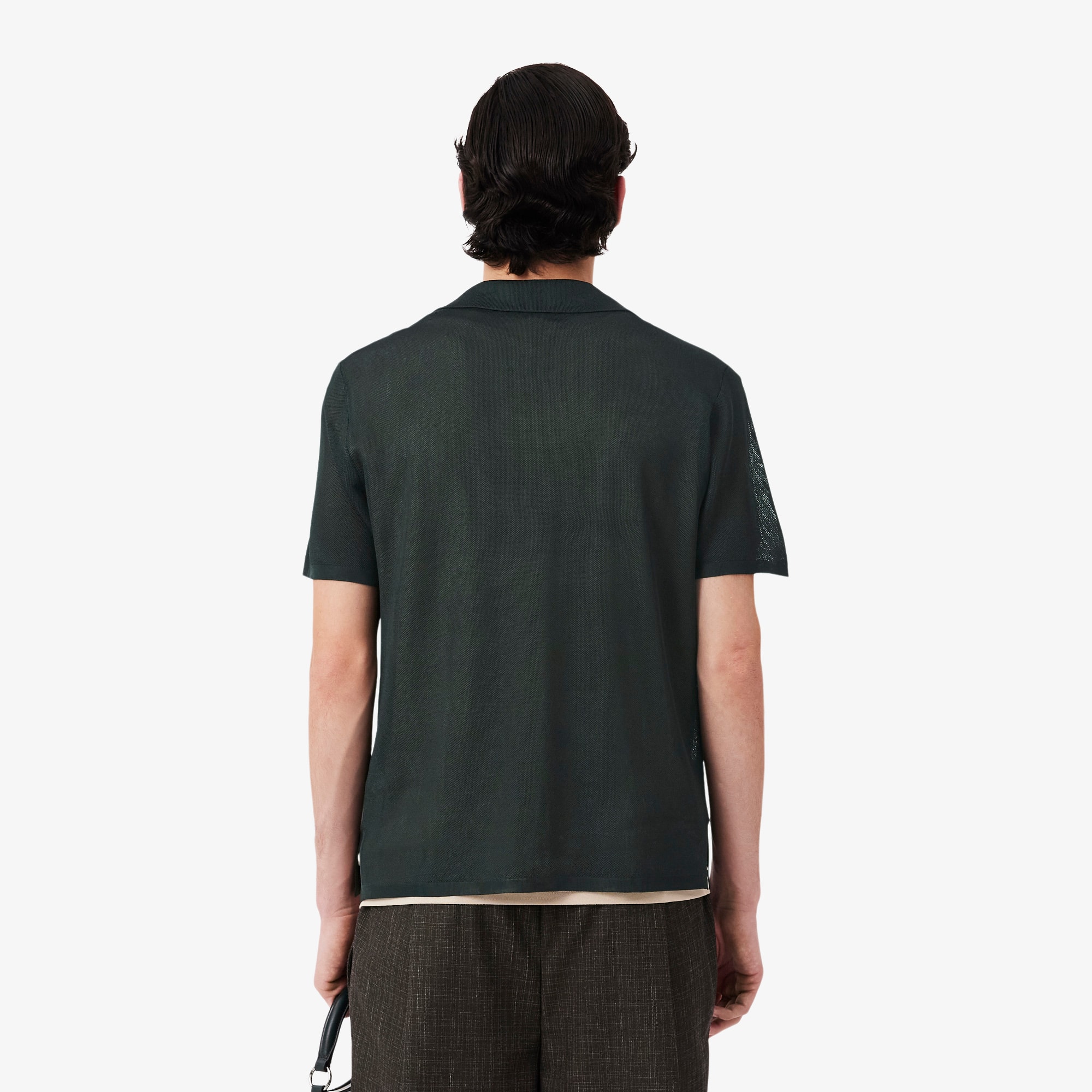 Thumbnail - Lacoste Slim Fit-Polohemd Runway aus Satin-Piqué - Vert Size M