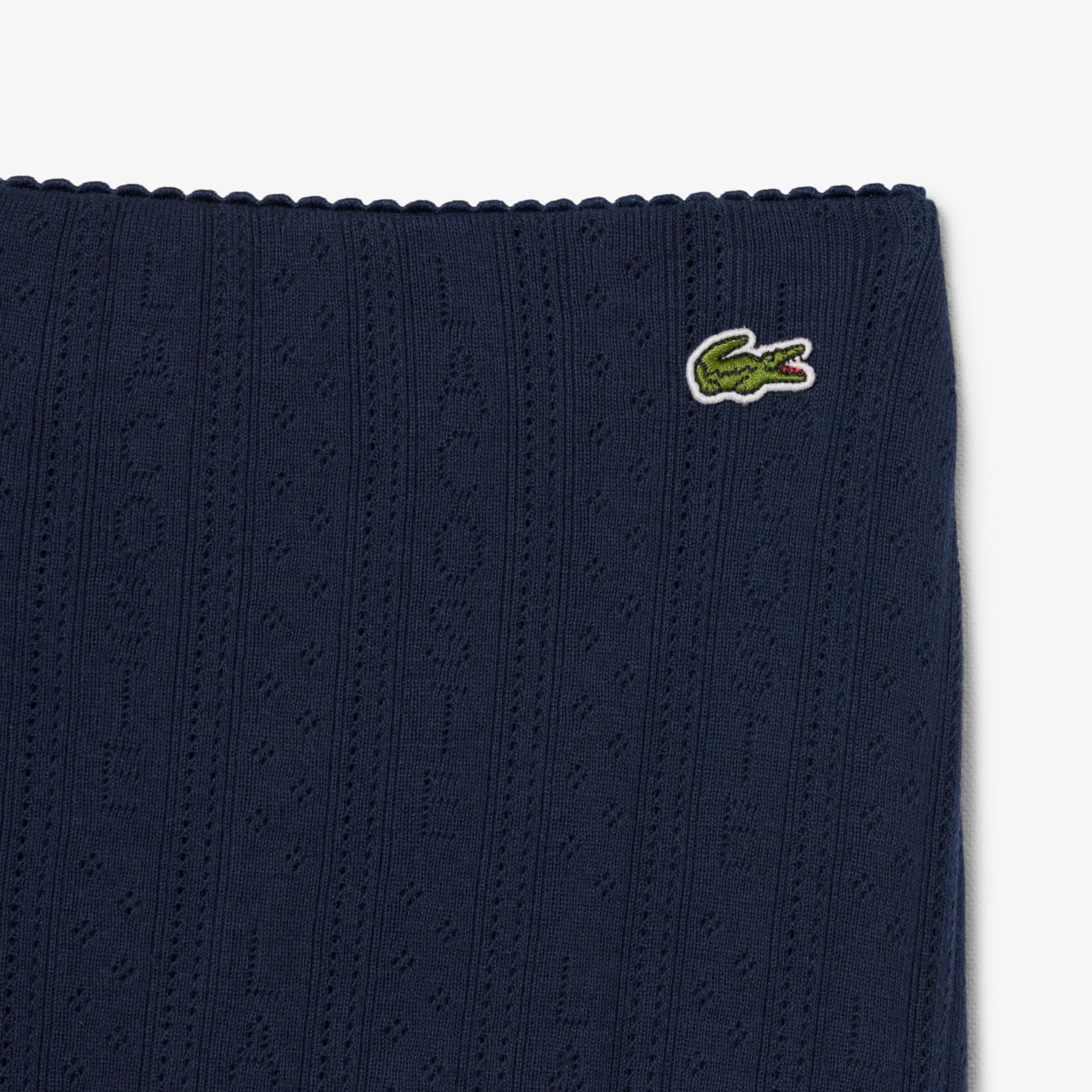 Thumbnail - Lacoste Mittellanger Rock aus Baumwolle - Navy Blau Size 36