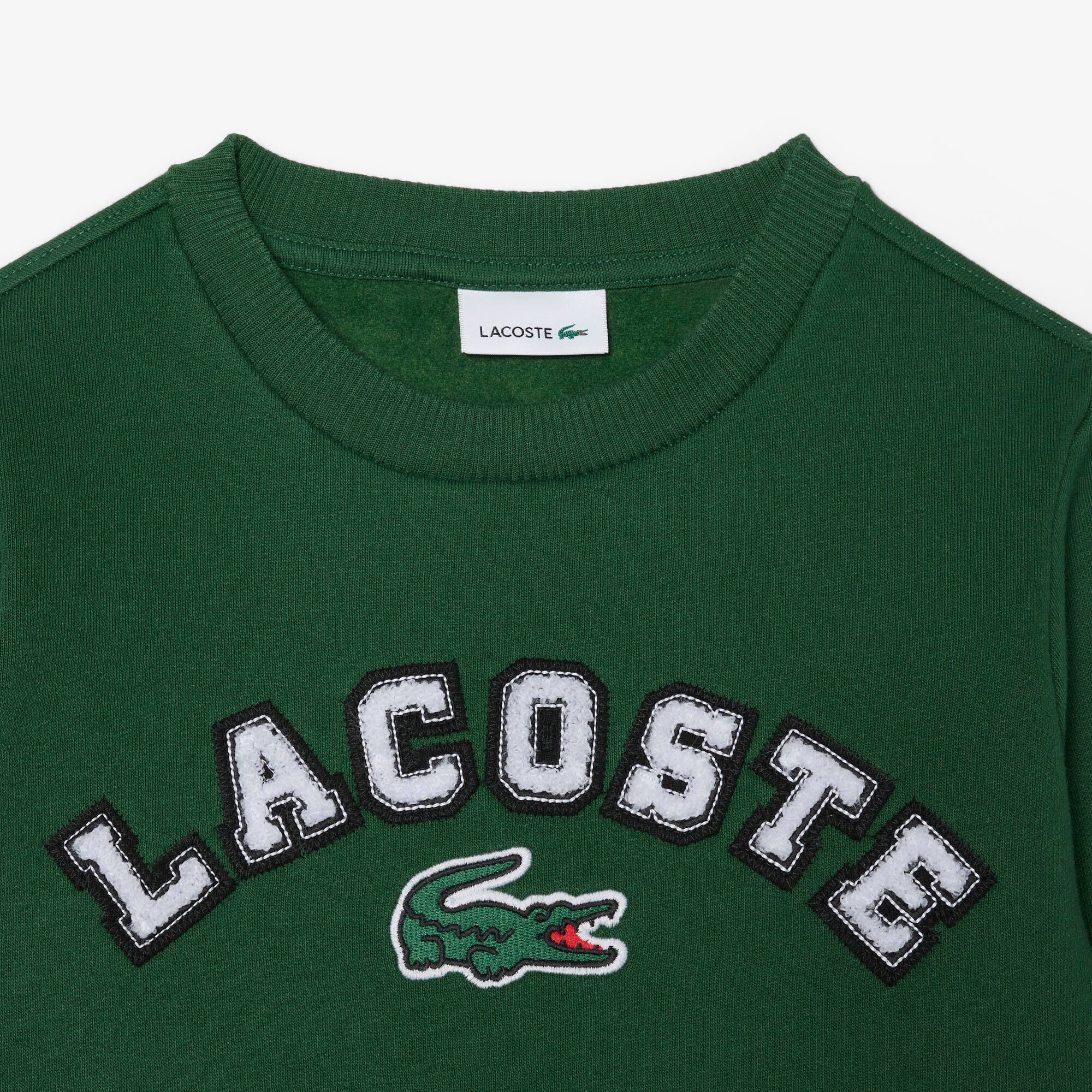 Thumbnail - Lacoste Sweatshirt aus Fleece mit Print - Grün Size 9 - 10A