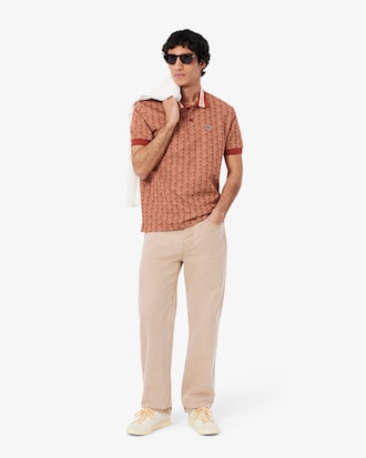 Classic Fit-Polohemd mit Monogramm aus Jacquard
