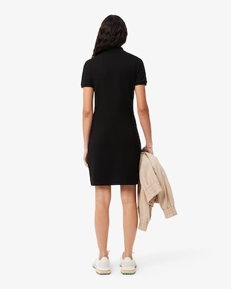 Slim Fit-Polokleid aus dehnbarem Mini Piqu&eacute;