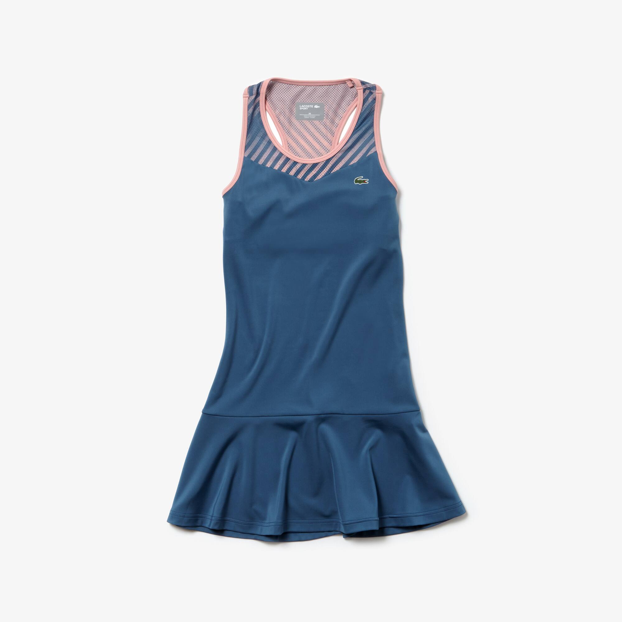 Damen LACOSTE SPORT RacerbackTenniskleid aus Jersey und Mesh LACOSTE