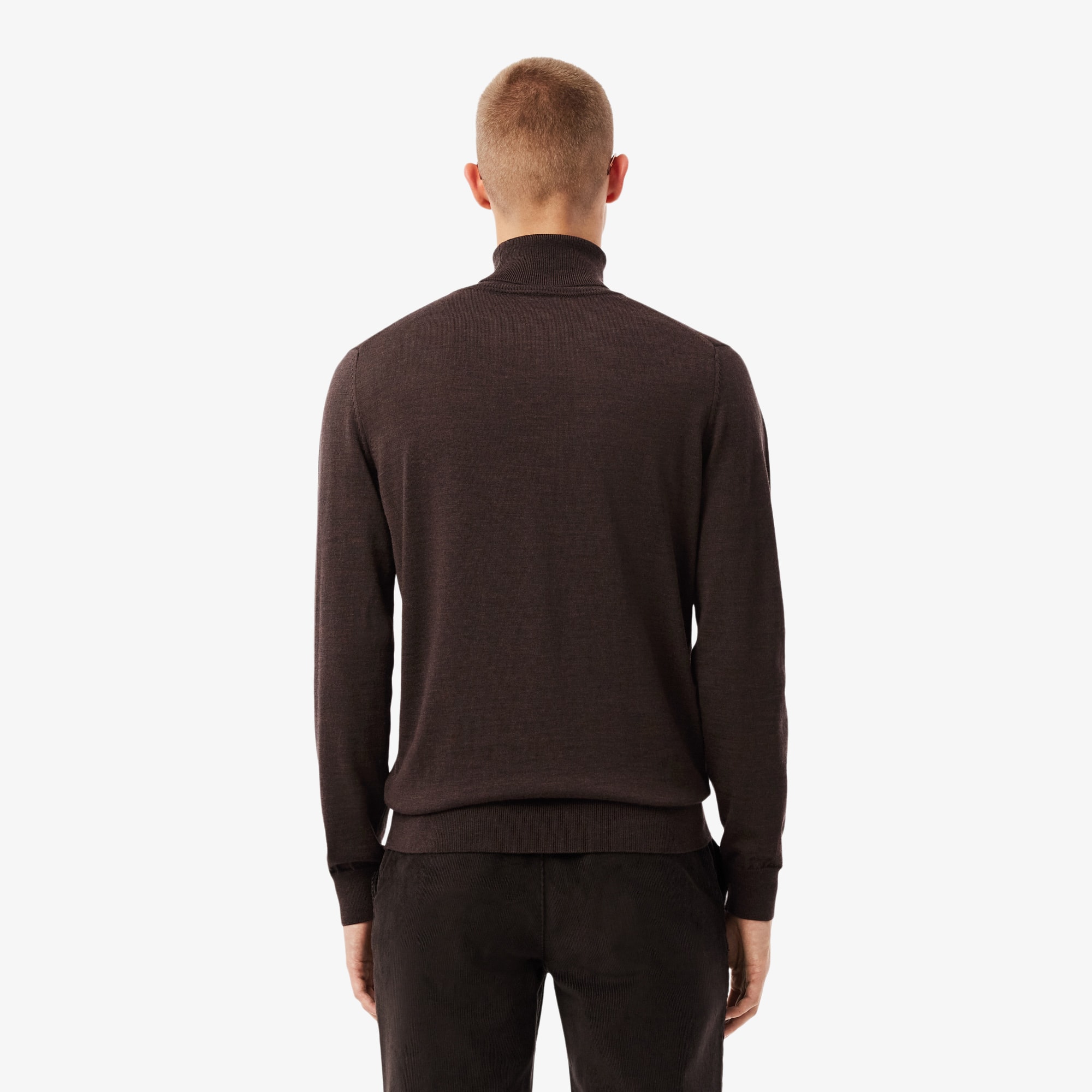 Thumbnail - Lacoste Pullover aus Merinowolle mit Rundhalsausschnitt - Braun Size XXL