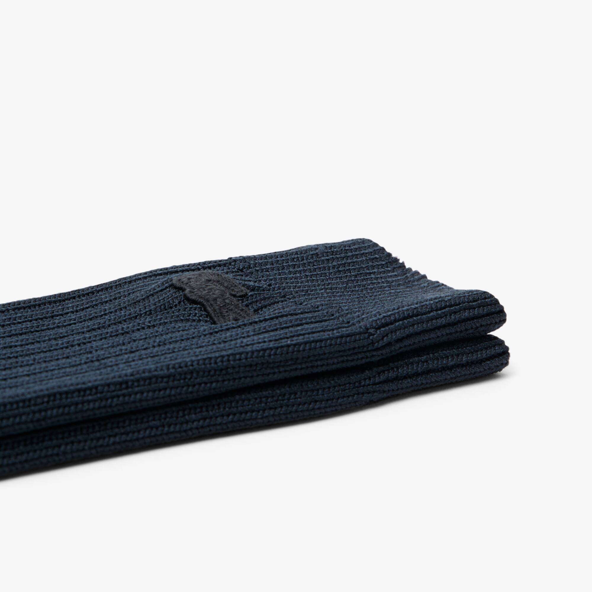 Thumbnail - Lacoste Dicke Rippstricksocken Runway - Vert Fonce Size 35/38