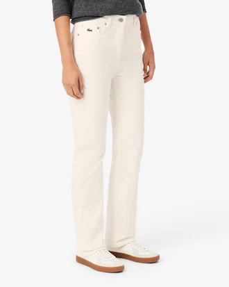 Denim-Jeans mit geradem Schnitt und hoher Taille