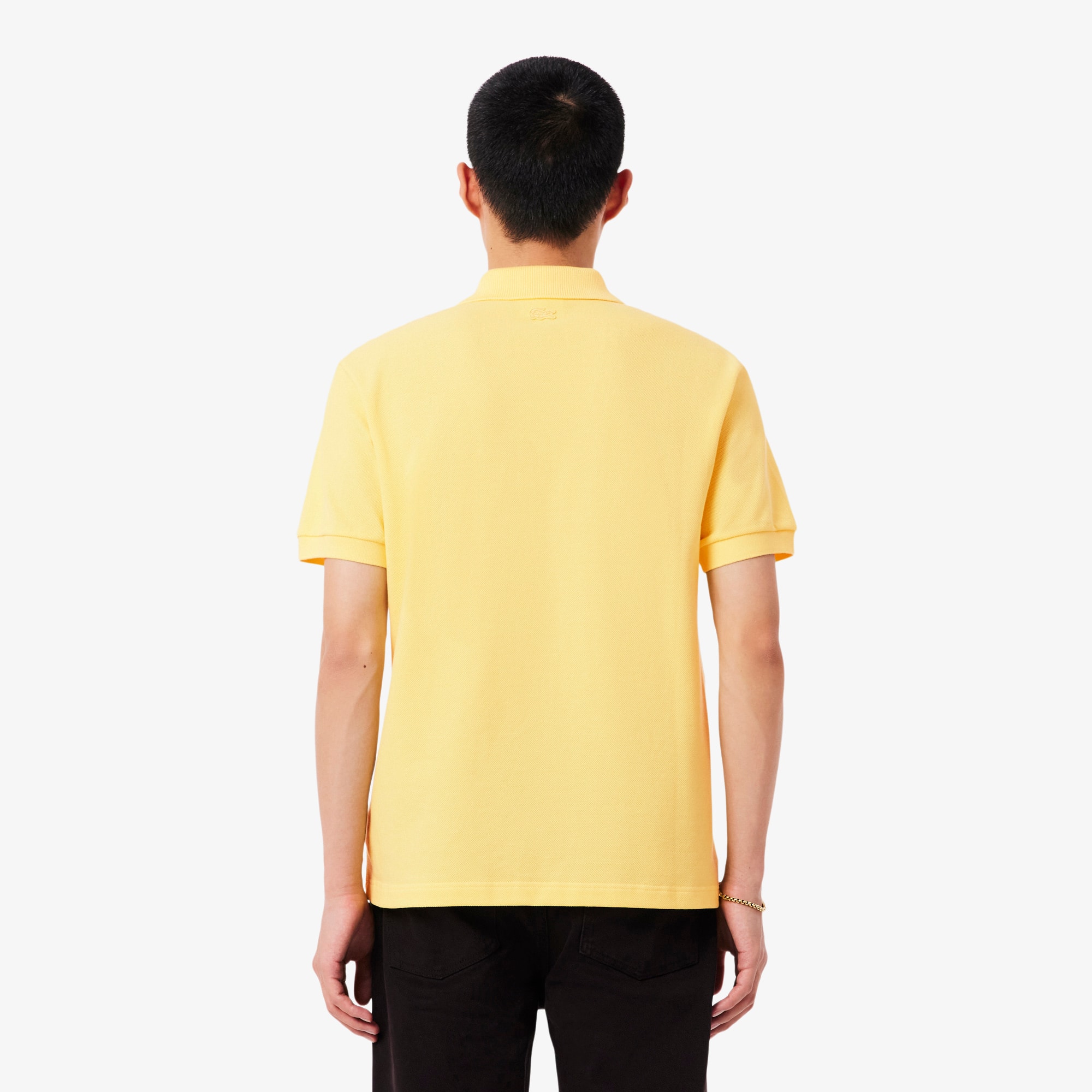 Thumbnail - Lacoste Classic Fit-Polohemd mit Badge-Akzent aus Piqué - Gelb Size M