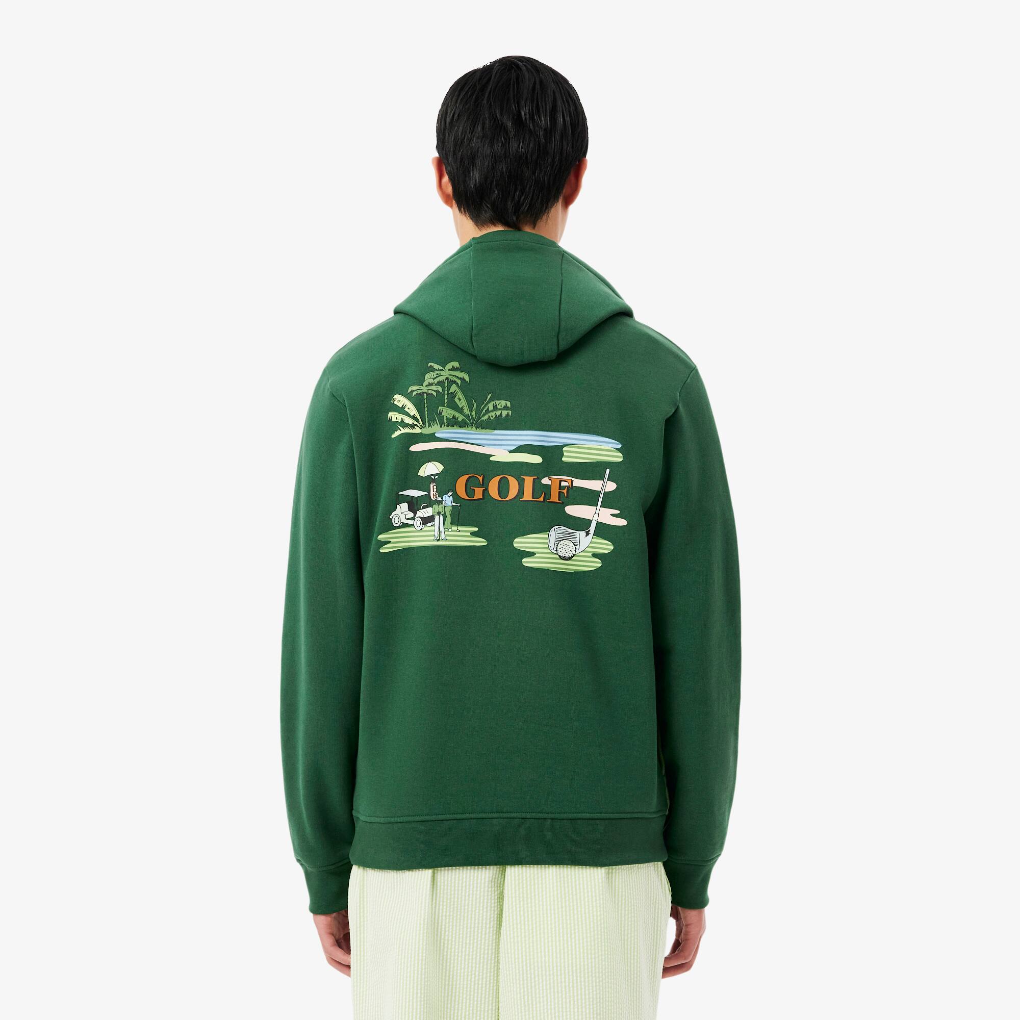 Thumbnail - Lacoste Golf-Hoodie mit Print - Vert Size 4XL
