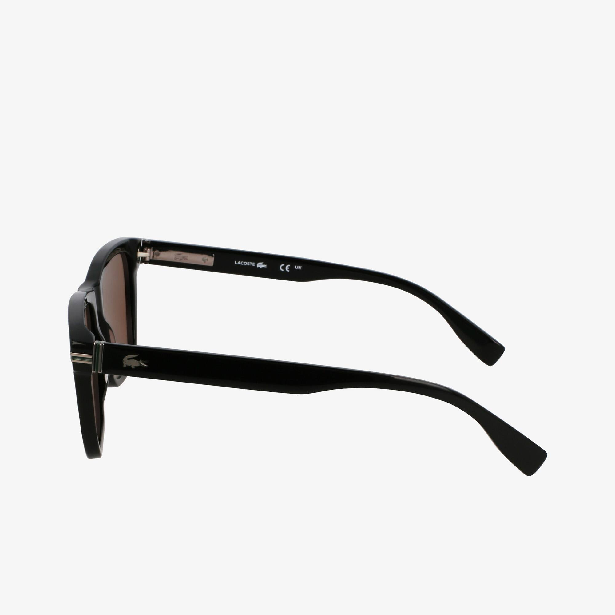 Thumbnail - Lacoste Rechteckige Acetat-Sonnenbrille The Line - BLACK / BLUE / BLACK Size One Size