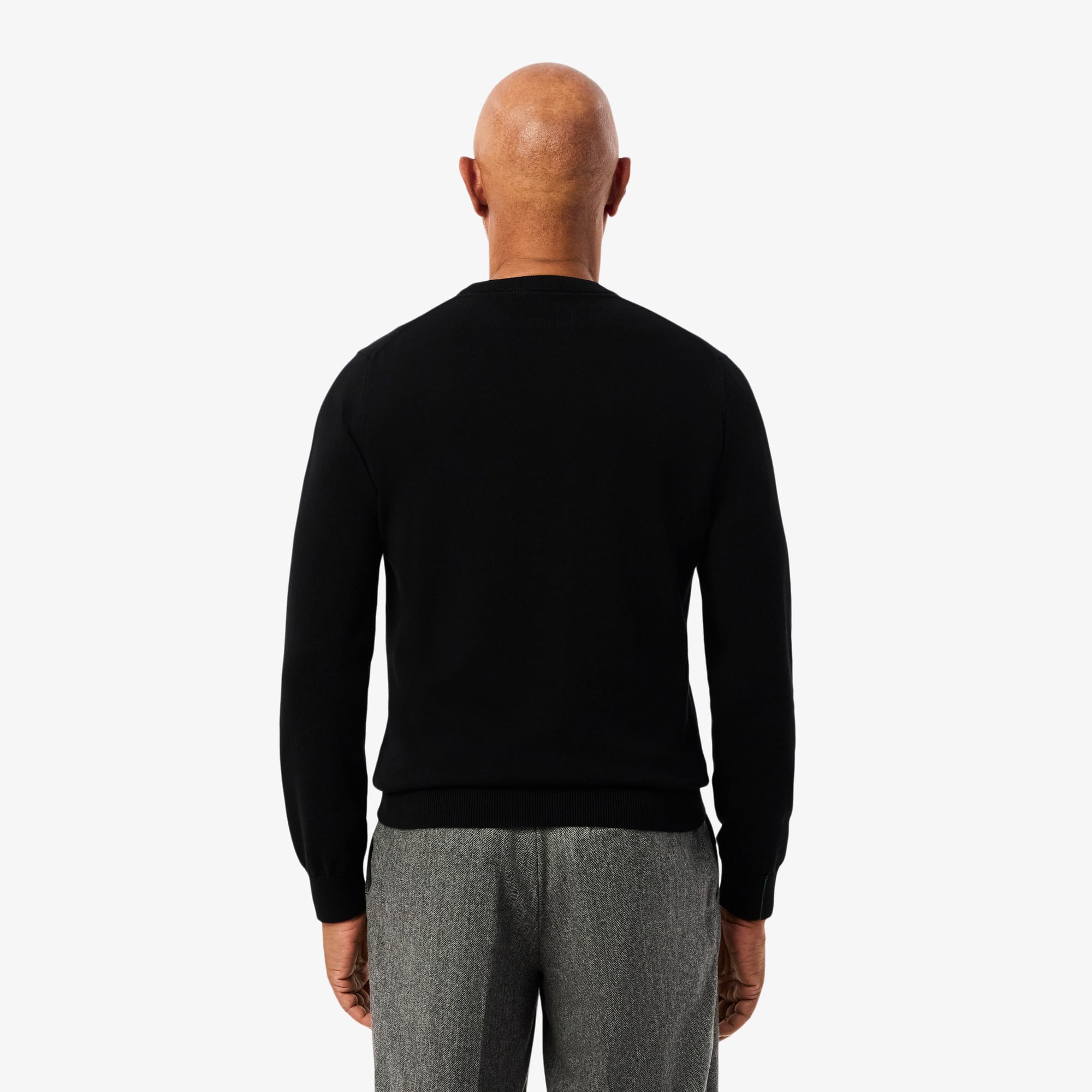 Thumbnail - Lacoste Einfarbiger Pullover aus Baumwolle mit Rundhalsausschnitt - Schwarz Size 5XL