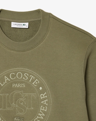 Sweatshirt aus Fleece mit Stickerei