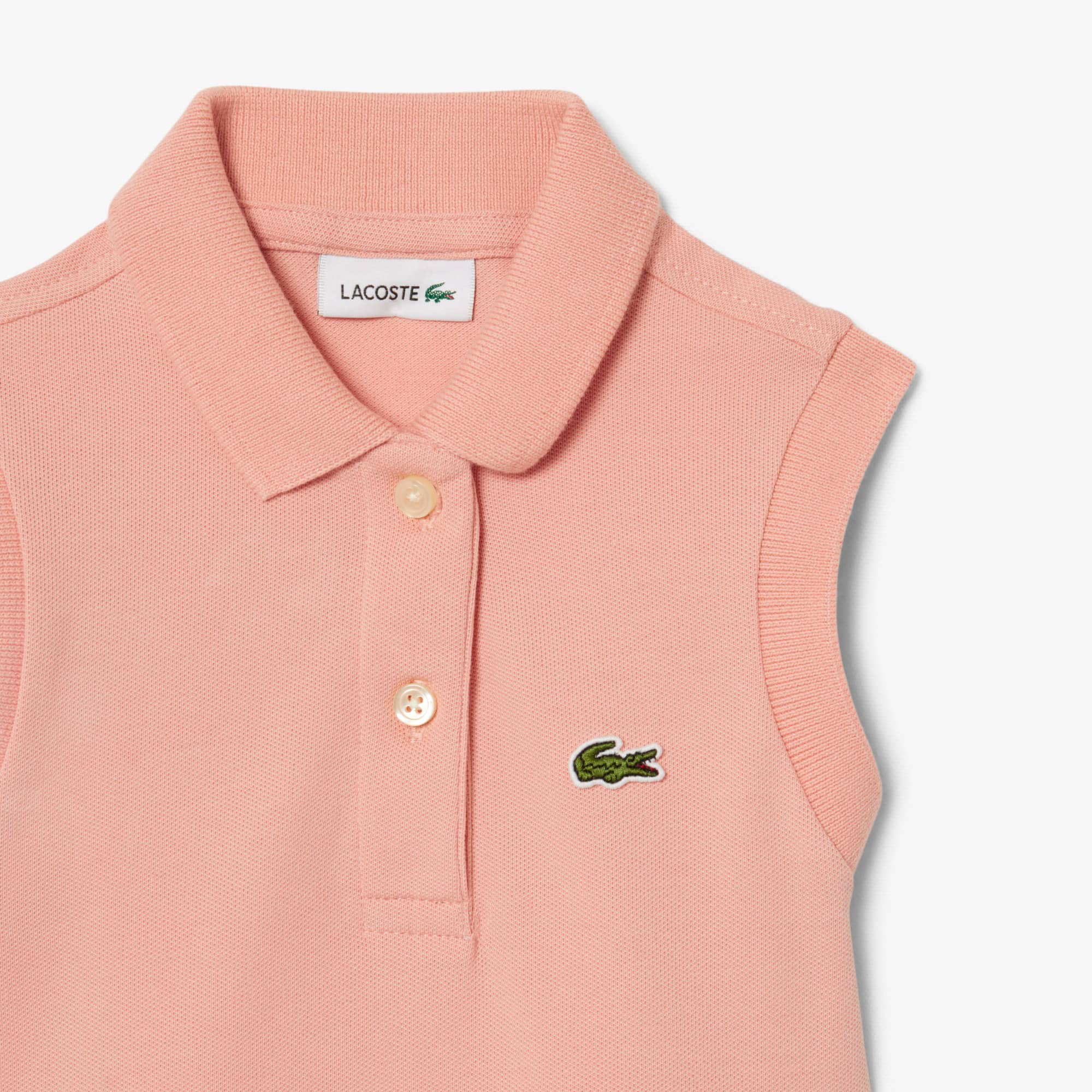 Thumbnail - Lacoste Ärmelloses Kleid aus Stretch-Piqué - Rose Size 2 - 2A