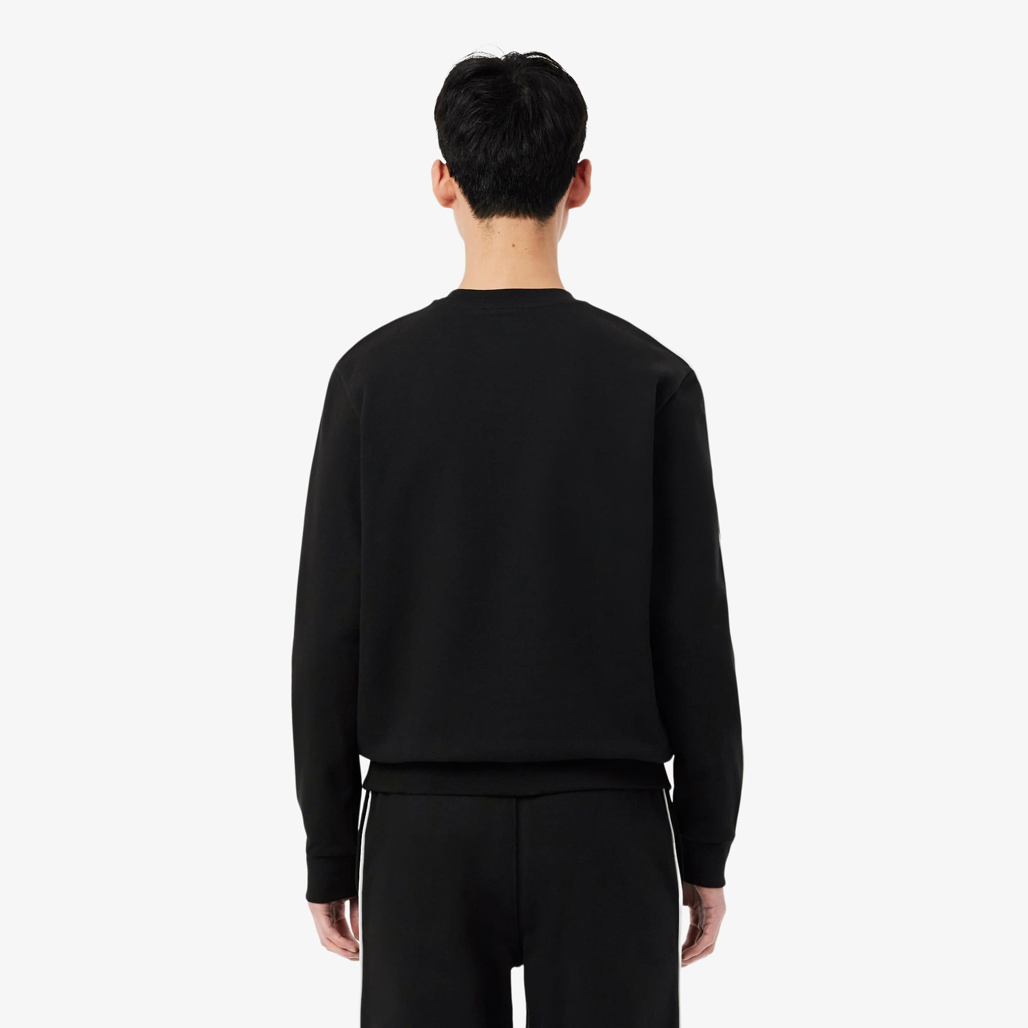 Thumbnail - Lacoste Fleece-Sweatshirt mit Logo-Einfassung - Schwarz Size 6 - XL