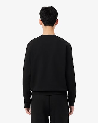 Fleece-Sweatshirt mit Logo-Einfassung