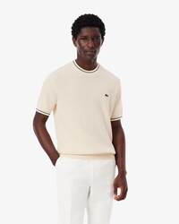 Classic Fit-T-Shirt aus Strickware mit Streifendetails