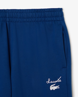 Trainingshose aus Fleece mit Logo