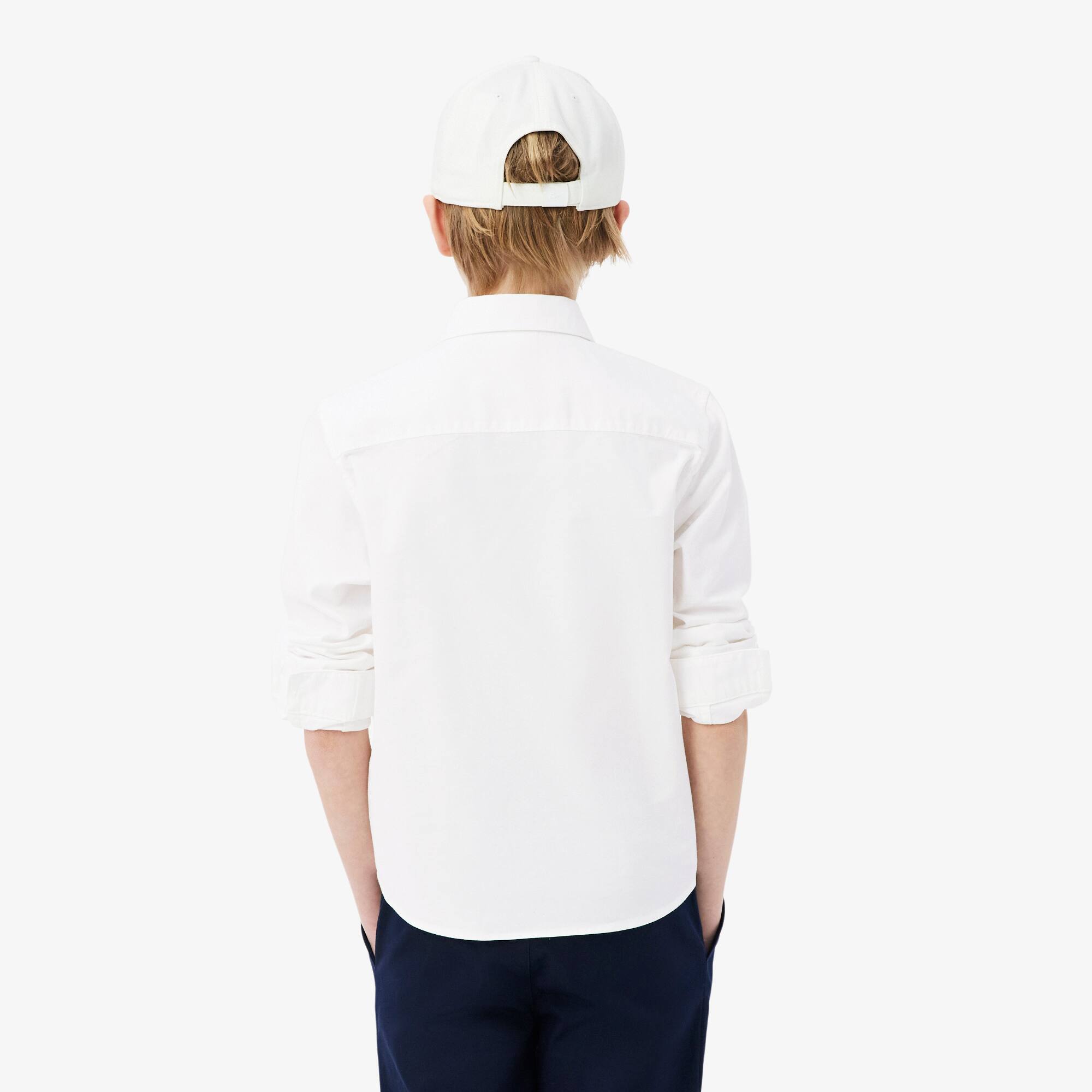 Thumbnail - Lacoste Hemd aus Baumwoll-Oxford mit Brusttasche - Weiß Size 8 - 8A