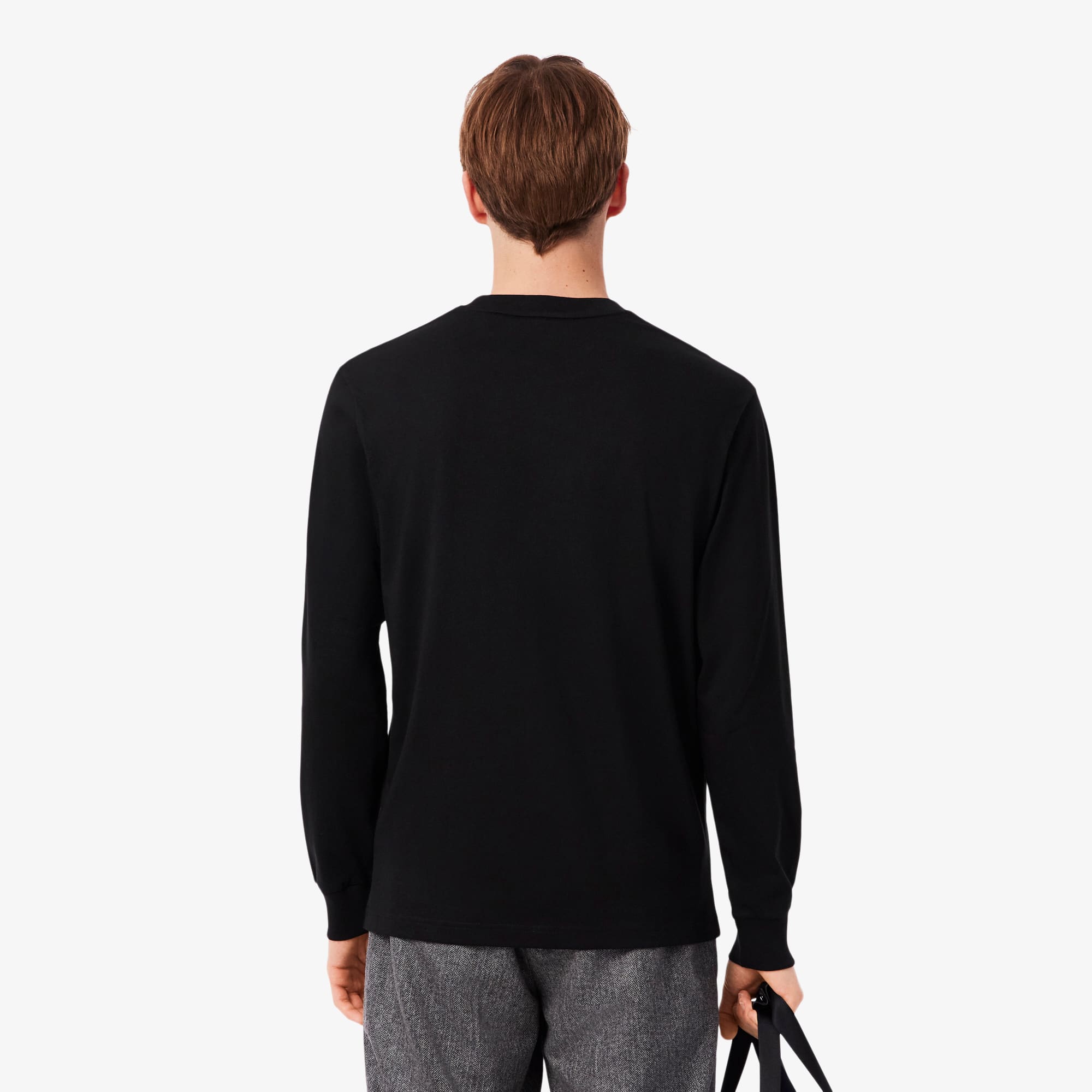 Thumbnail - Lacoste T-Shirt aus Baumwolle mit langen Ärmeln - Schwarz Size 6 - XL