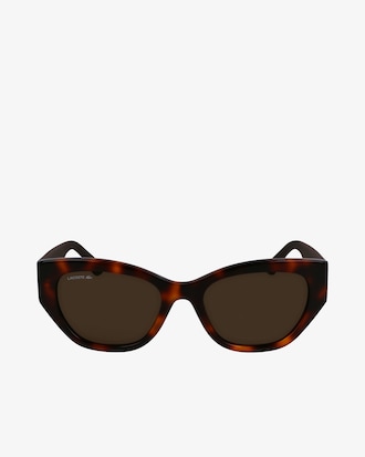 Rechteckige Acetat-Sonnenbrille mit Monogramm