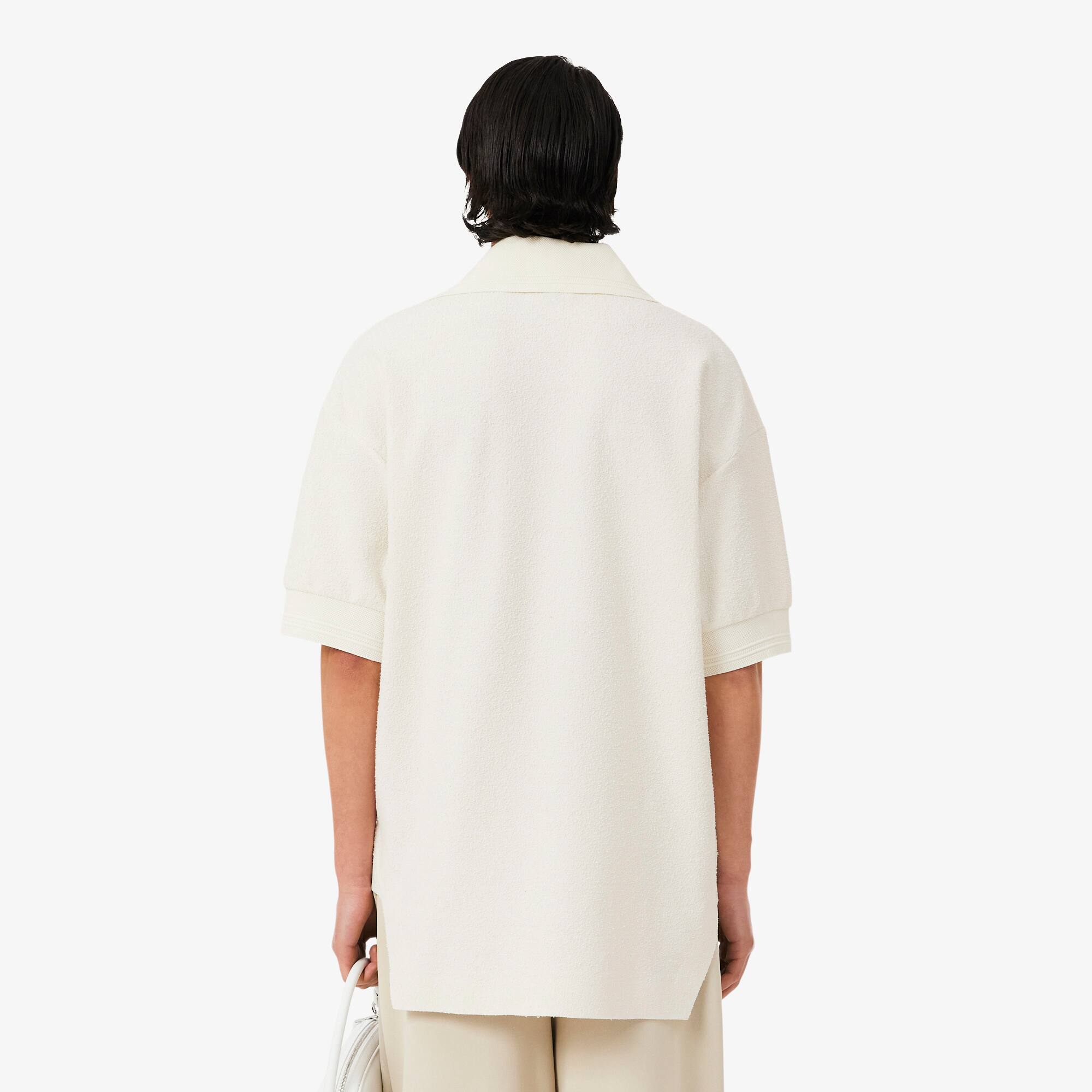 Thumbnail - Lacoste Loose Fit-Polohemd Runway aus Piqué-Strick - Weiß Size L