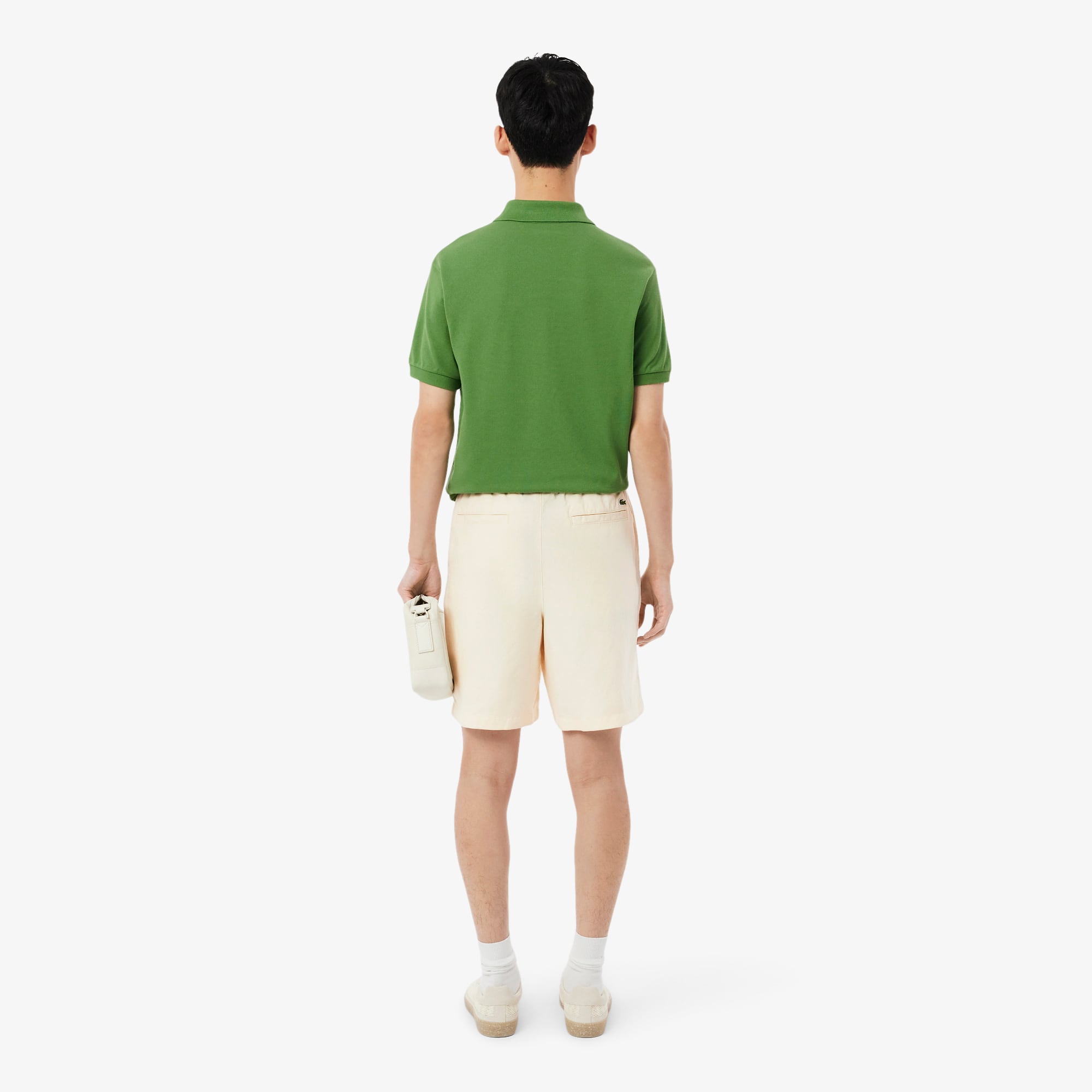 Thumbnail - Lacoste Regular Fit-Shorts aus Twill-Leinen-Mischgewebe - Beige Size M