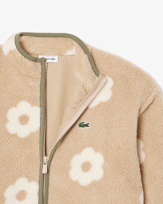 Jacke aus Blumenfleece mit Reißverschluss