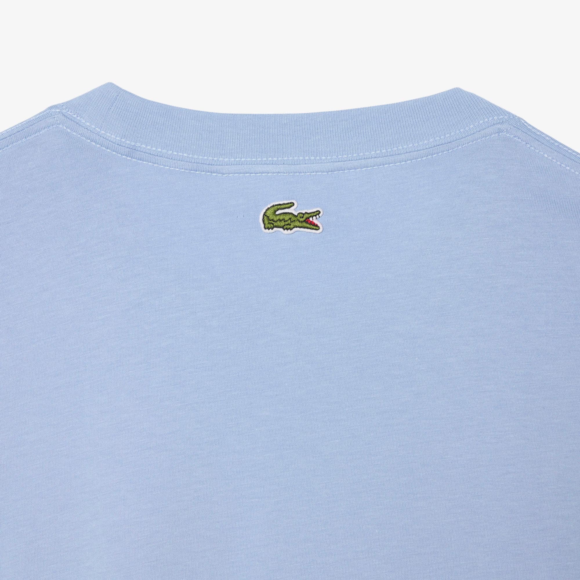 Thumbnail - Lacoste T-Shirt aus Baumwolle mit Print - Hellblau Size 6 - XL