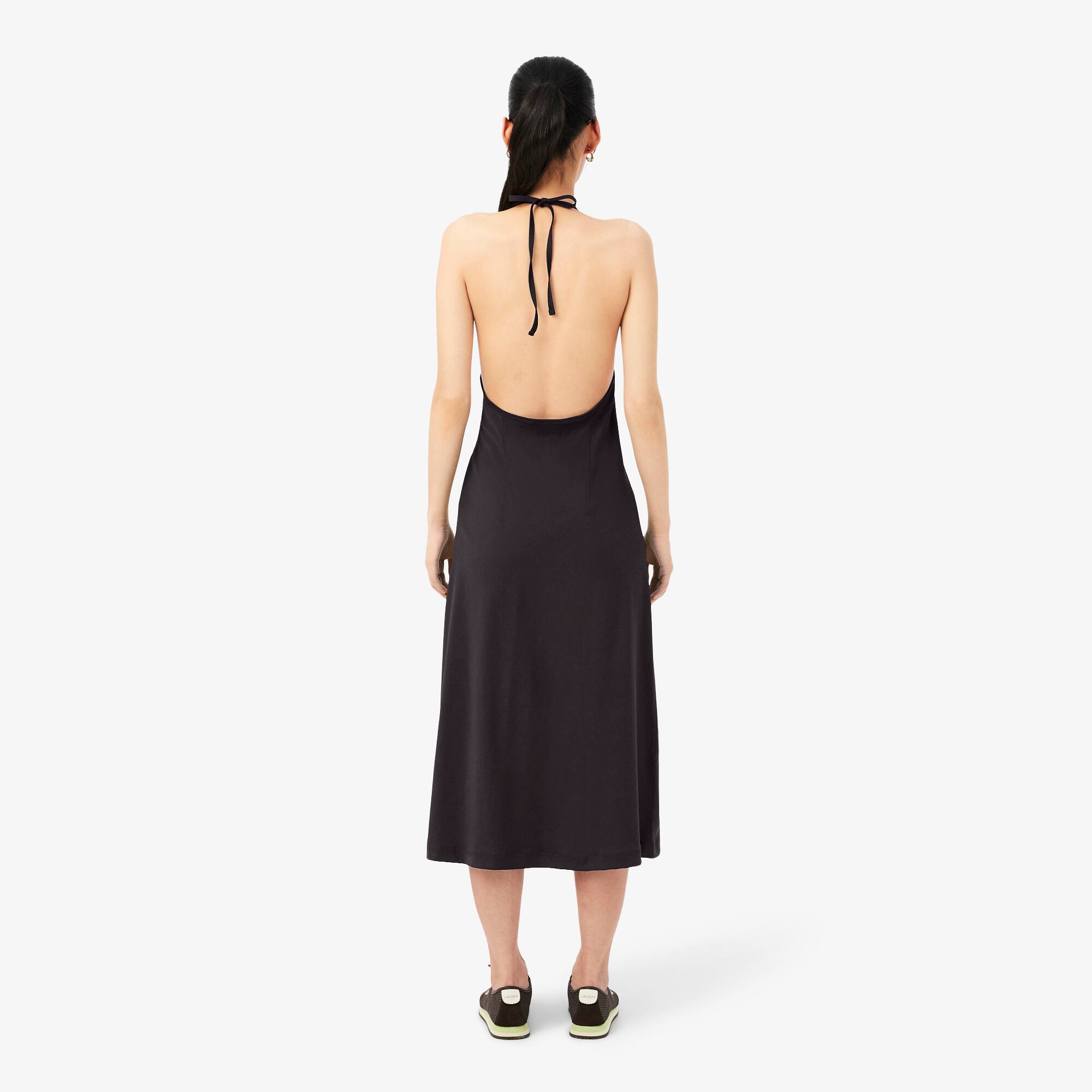 Thumbnail - Lacoste Rückenfreies Maxikleid mit Trägern - Braun Size 46