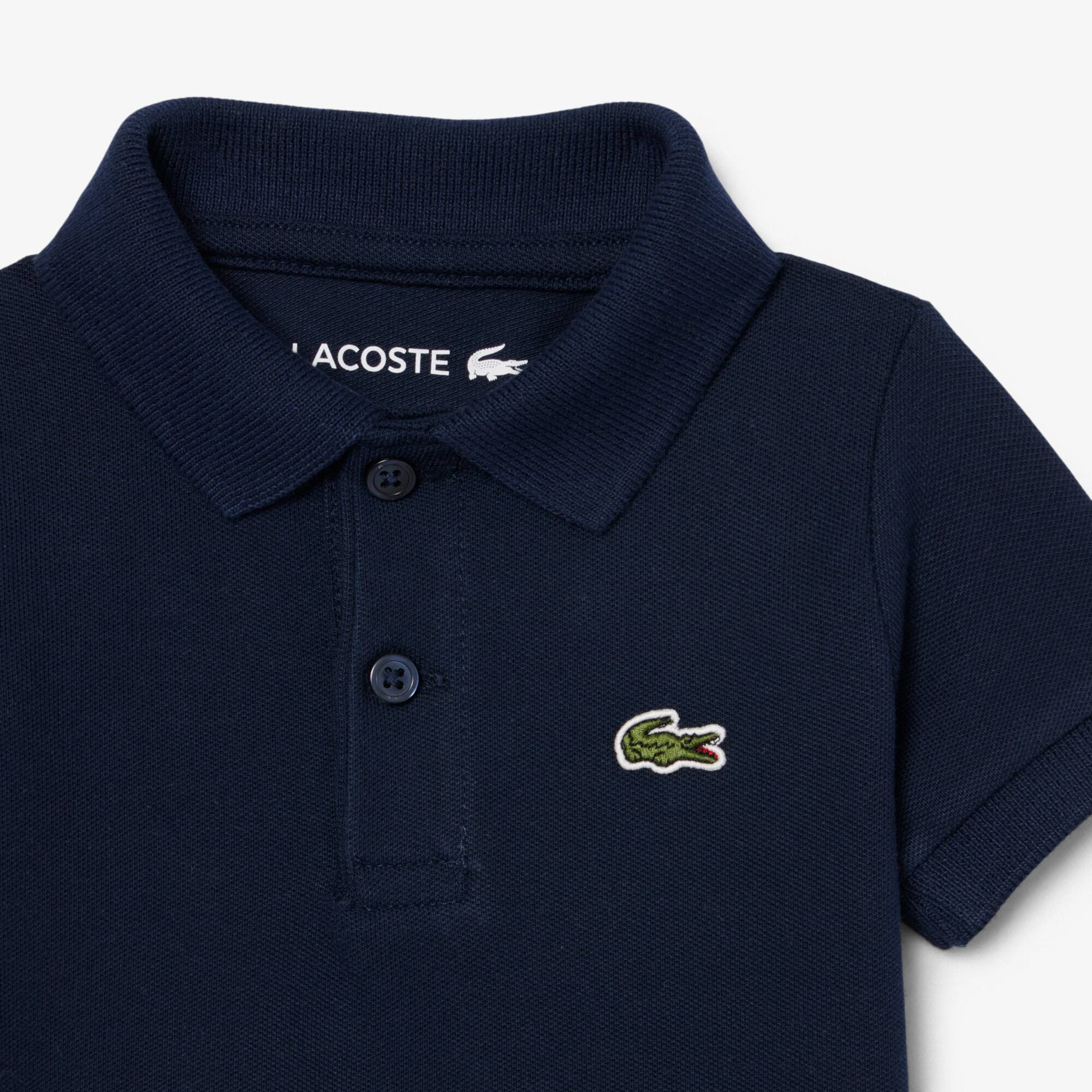 Thumbnail - Lacoste Strampler aus Stretch-Piqué für Neugeborene - Navy Blau Size 2 - 3M