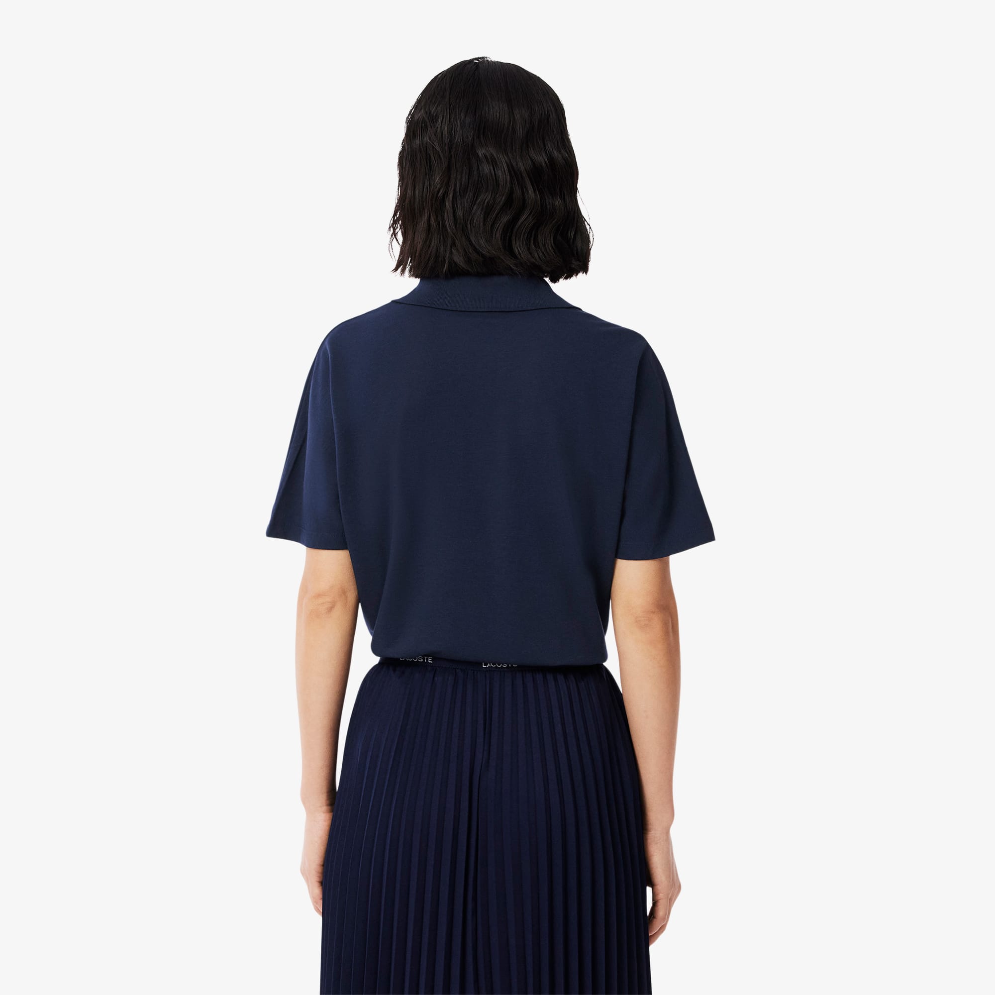 Thumbnail - Lacoste Fließendes Relaxed Fit-Polohemd aus Piqué - Navy Blau Size 6 - XL