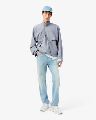 Oversized-Overshirt aus Wollgemisch