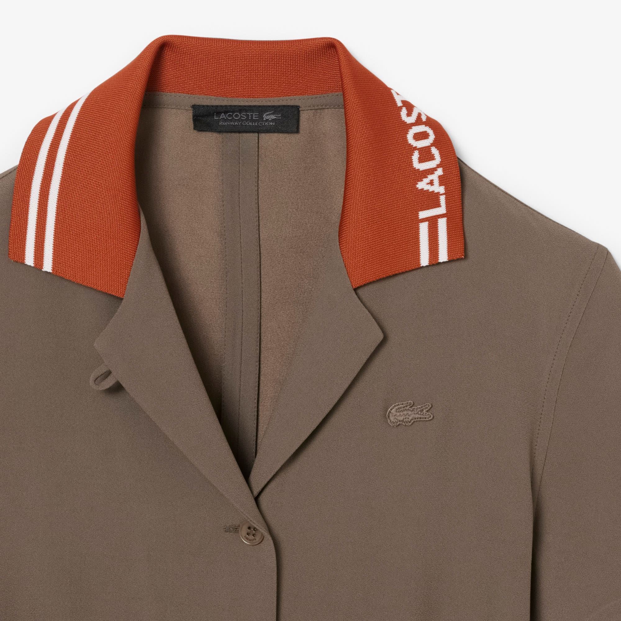 Thumbnail - Lacoste Polokleid Runway aus Piqué mit Logo - Braun Size S